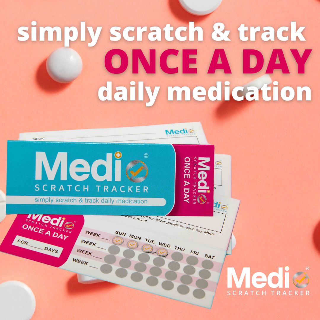 Once a Day Medi Scratch Tracker - 4 weeks per card