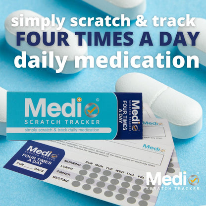 Four Times a Day Medi Scratch Tracker - 1 week per card